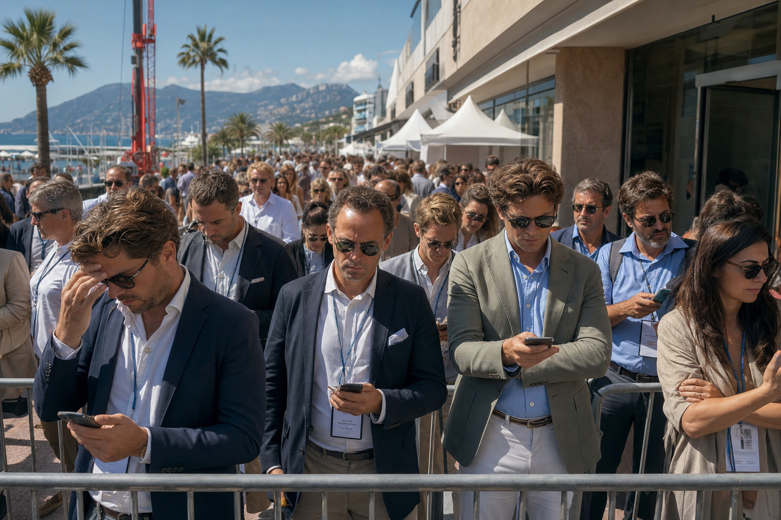 Event crowd waiting in line